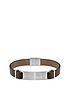  image of boss-urbanite-brown-leather-stainless-steel-clasp-bracelet