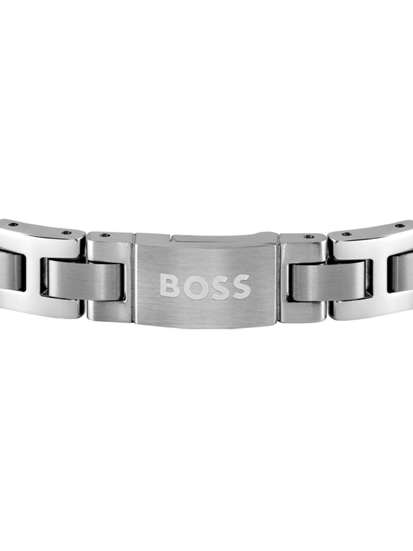  image of boss-metal-link-essentials-stainless-steel-bracelet