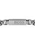  image of boss-id-stainless-steel-name-tag-logo-bracelet-with-silicone-edge