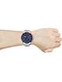 image of tommy-hilfiger-bank-stainless-steel-bracelet-navy-sunray-dial-watch