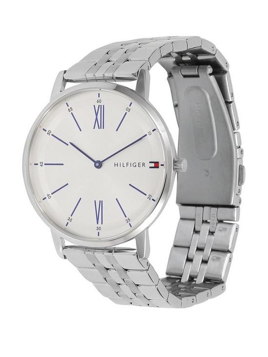 stillFront image of tommy-hilfiger-cooper-stainless-steel-white-dial-bracelet-watch