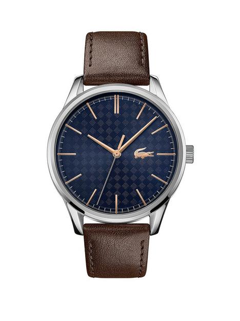 lacoste-vienna-brown-leather-strap-blue-dial-mens-watch