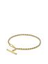  image of love-gold-9ct-gold-hollow-rope-albert-bracelet
