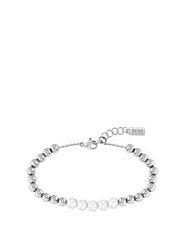 Boss Boss Boss Beads Stainless Steel Chain Bracelet With Ceramic Beads Picture