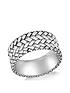  image of the-love-silver-collection-sterling-silver-herringbone-ring
