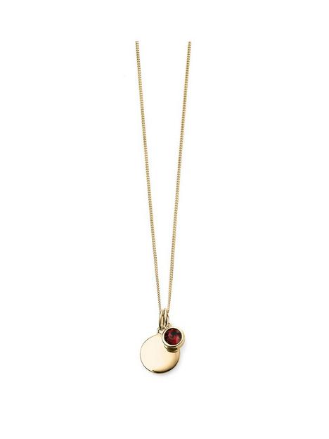 the-love-silver-collection-gold-plated-sterling-silver-engravable-pendant-necklace-with-birthstone-charm