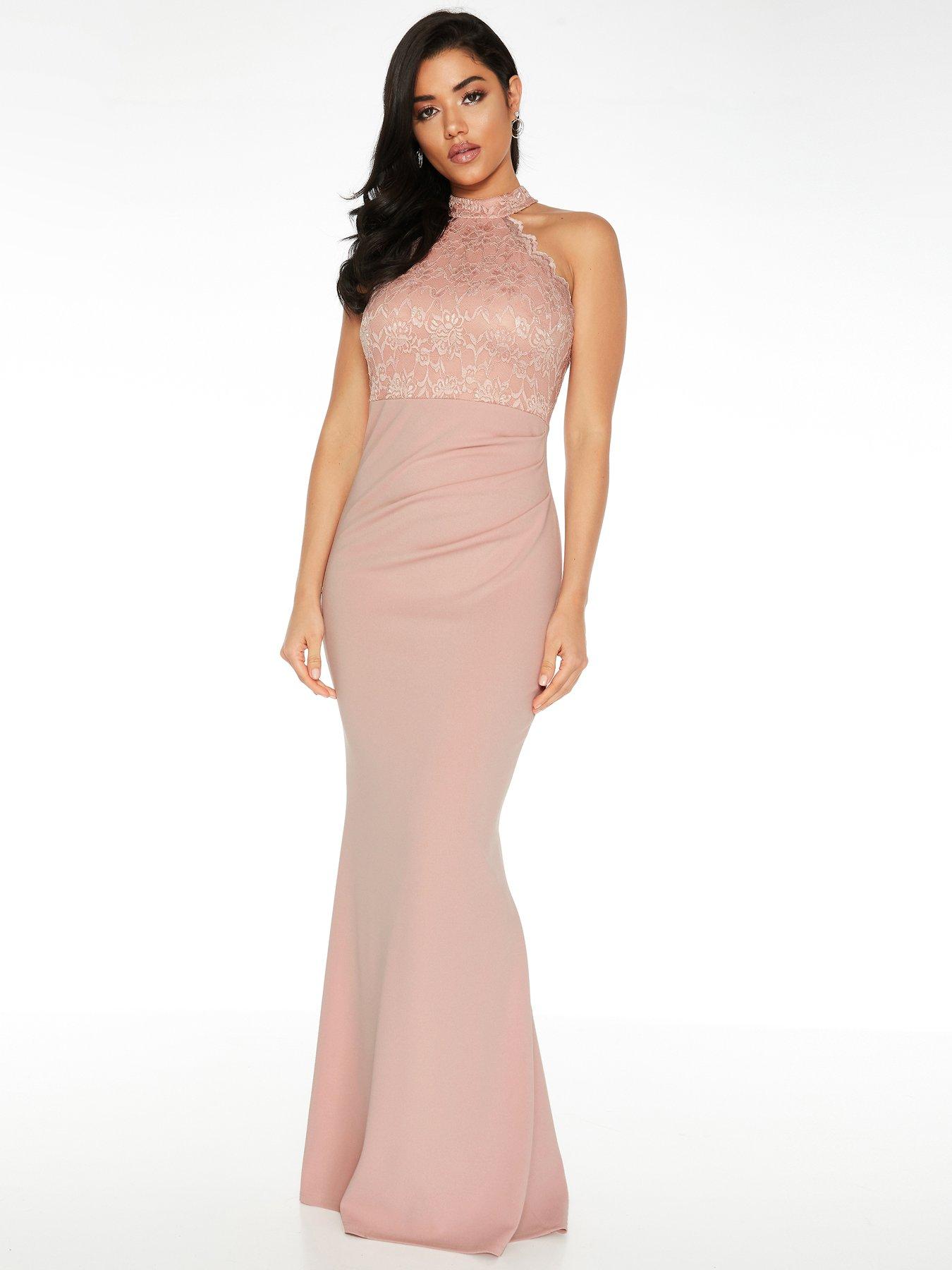 quiz blush pink maxi dress