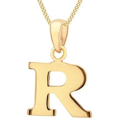 the-love-collection-9ct-gold-plain-initial-pendant-pendant-necklace