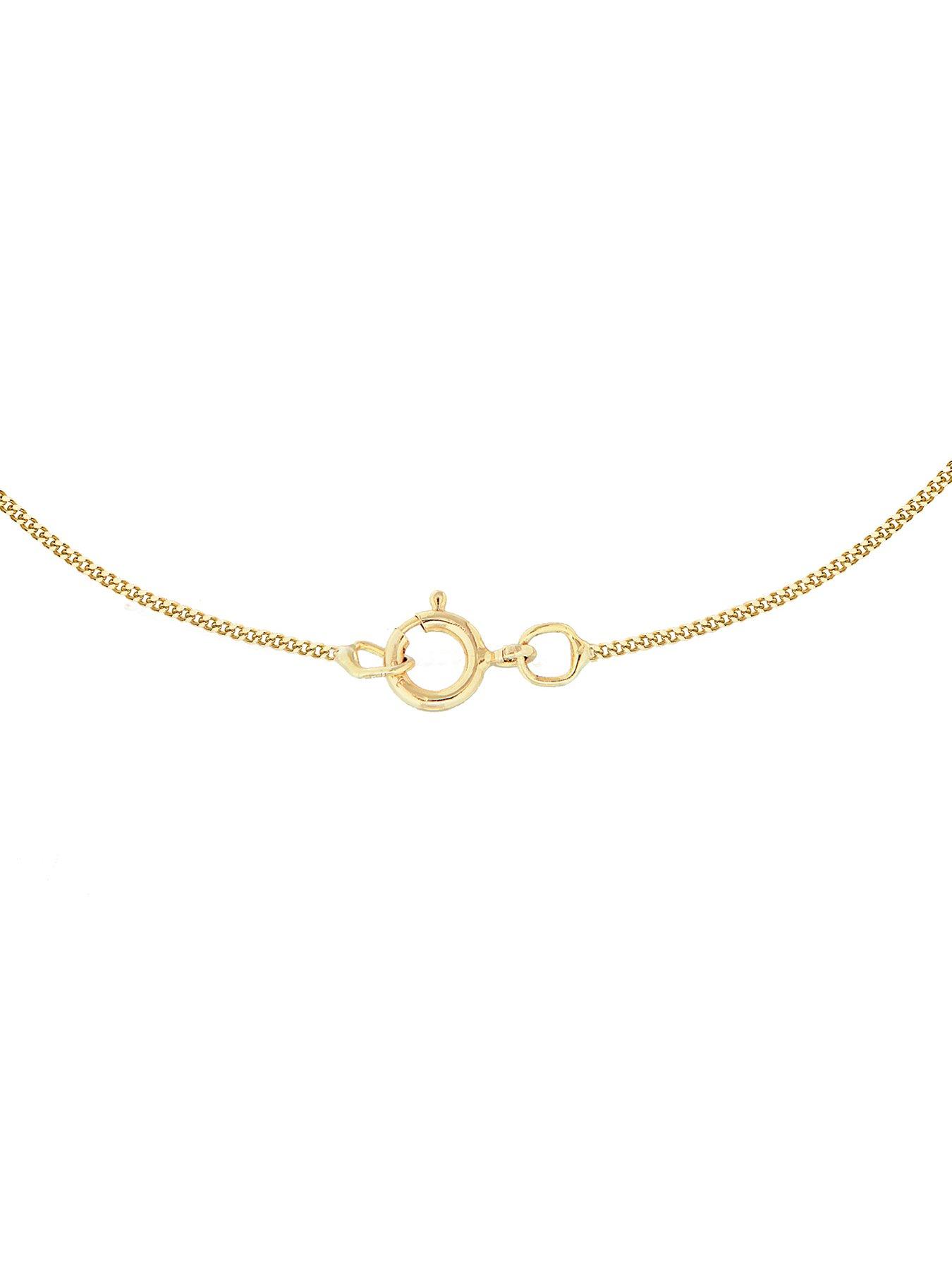  image of the-love-collection-9ct-gold-plain-initial-pendant-pendant-necklace