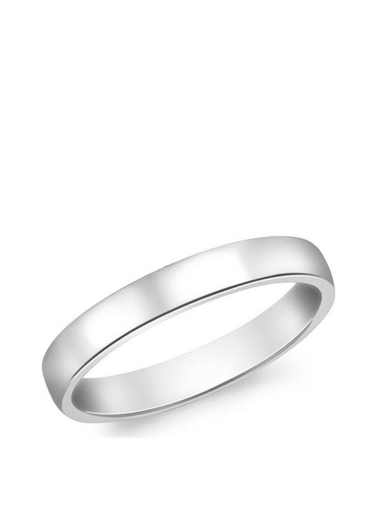front image of love-gold-9ct-white-gold-3mm-court-ring