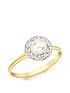  image of love-gold-9ct-gold-pearl-and-cubic-zirconia-ring