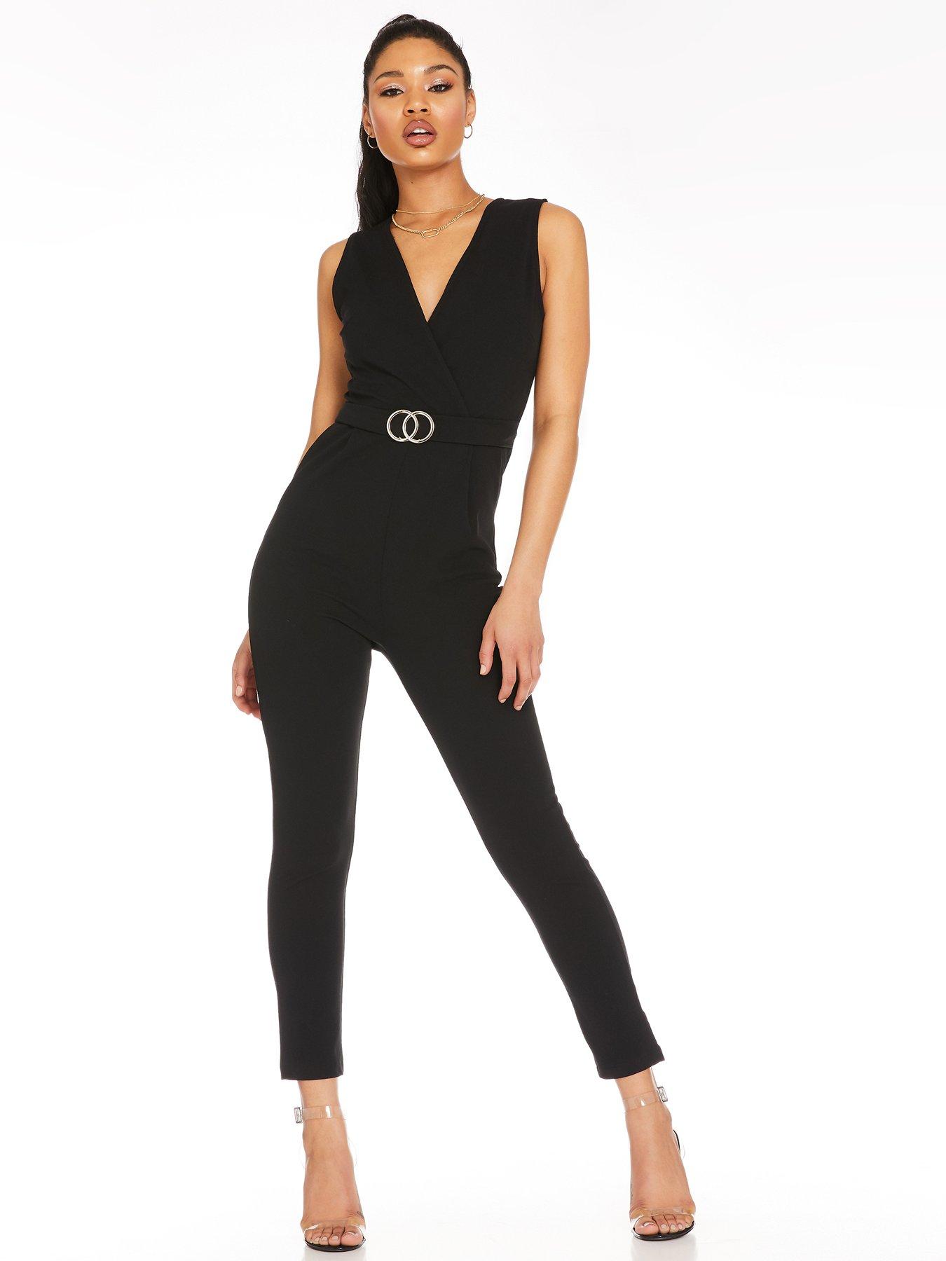 black quiz jumpsuit