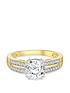  image of love-gold-9ct-gold-cubic-zirconia-solataire-ring