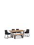  image of julian-bowen-brooklyn-180-cm-dining-table-4-soho-chairs-bench