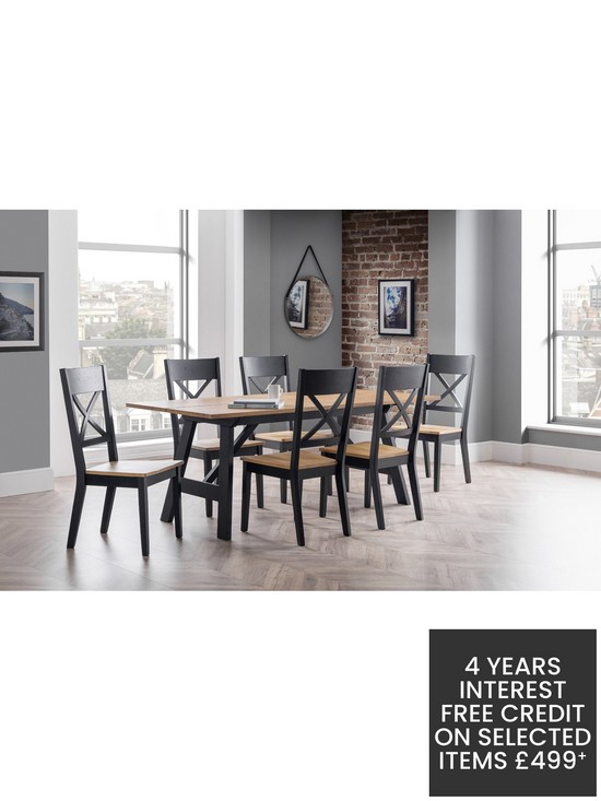stillFront image of julian-bowen-hockley-190-cm-solid-woodnbspdining-table-6-chairs