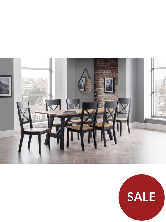 stillFront image of julian-bowen-hockley-190-cm-solid-woodnbspdining-table-6-chairs