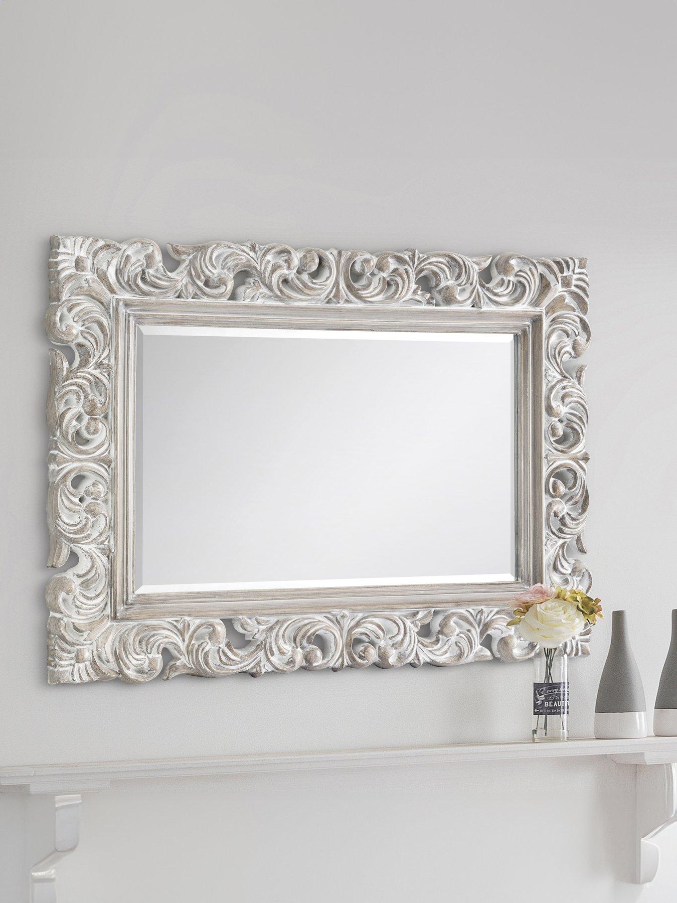 Julian Bowen Baroque Distressed Wall Mirror
