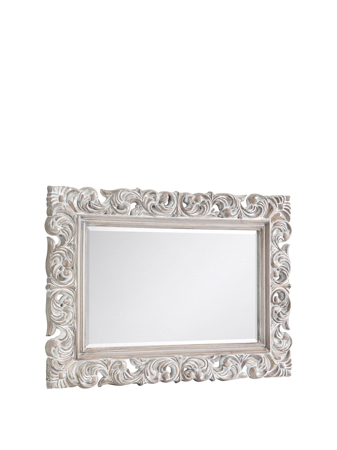  image of julian-bowen-baroque-distressed-wall-mirror