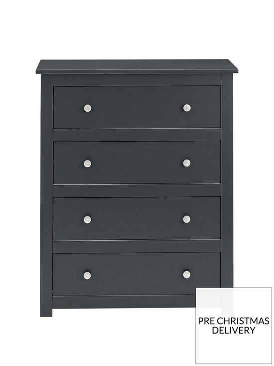 front image of julian-bowen-radley-4-drawer-chest-anthracite