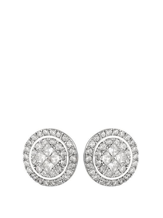 front image of the-love-silver-collection-rhodium-plated-sterling-silver-white-cubic-zirconia-round-stud-earrings