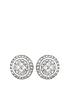  image of the-love-silver-collection-rhodium-plated-sterling-silver-white-cubic-zirconia-round-stud-earrings