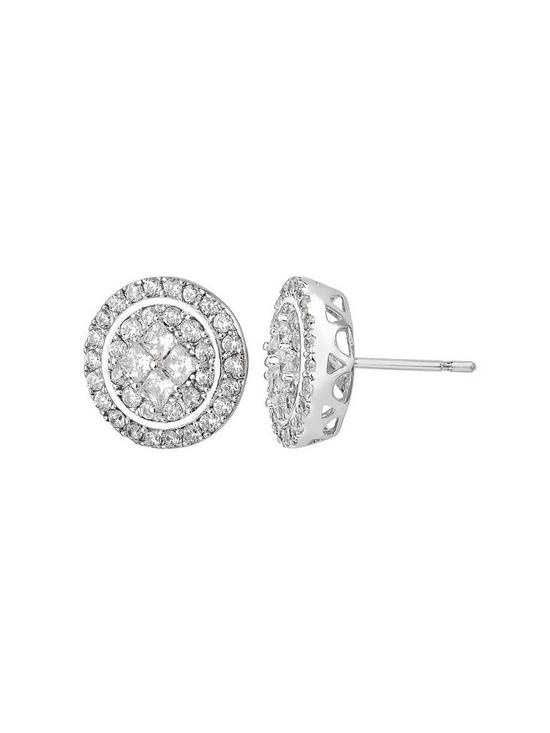 stillFront image of the-love-silver-collection-rhodium-plated-sterling-silver-white-cubic-zirconia-round-stud-earrings