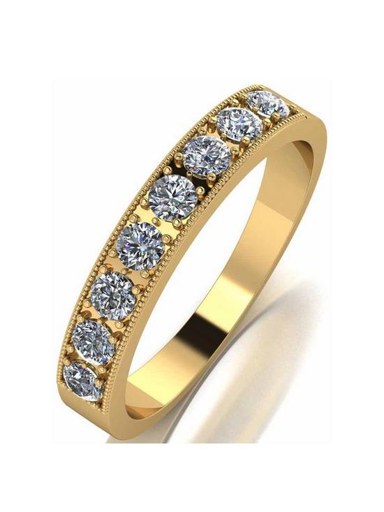 front image of moissanite-18ct-gold-05ct-total-eternity-ring