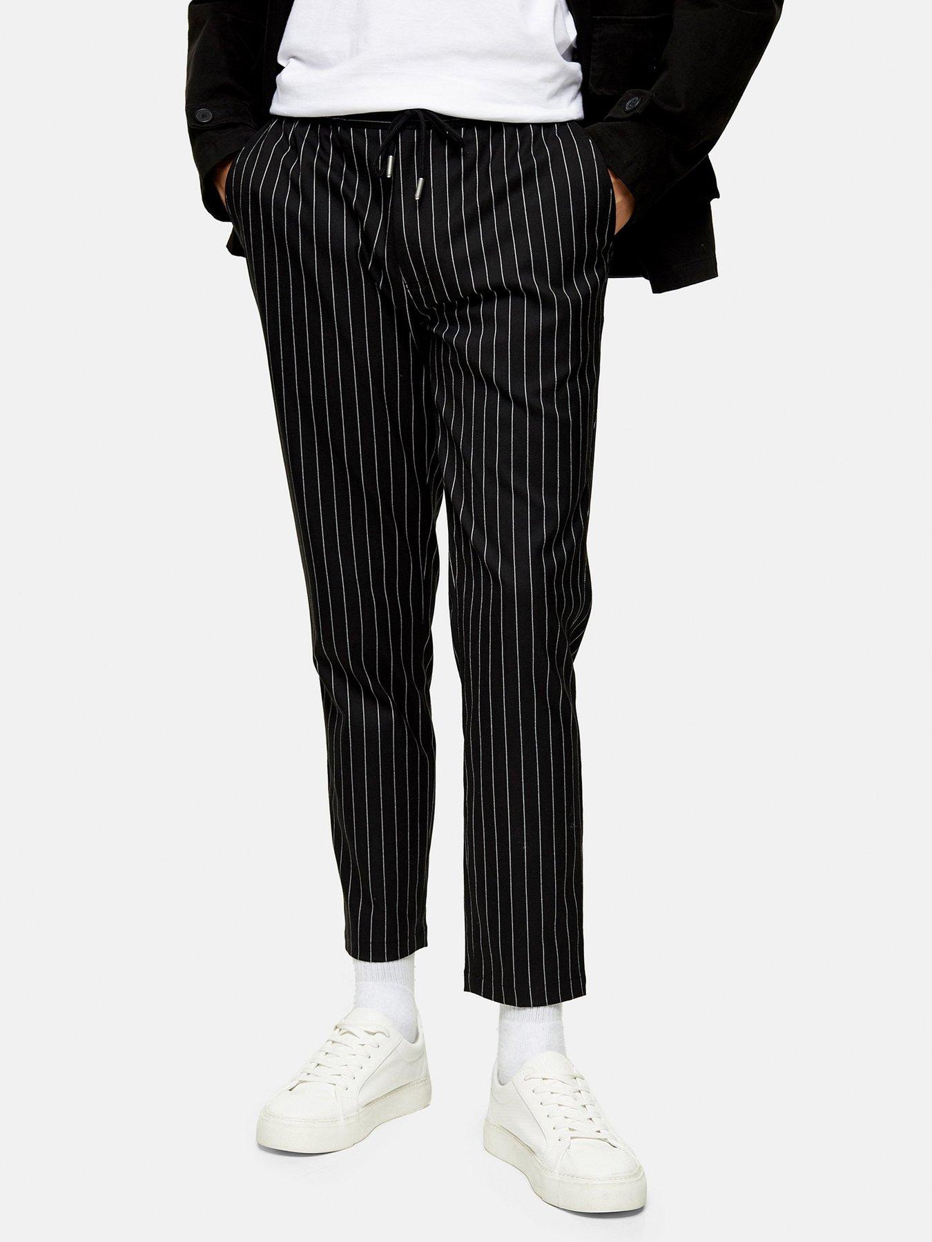 pinstripe skinny trousers mens