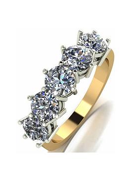 Moissanite Moissanite Moissanite 9Ct Gold 5 Stone 2.50Ct Eternity Ring Picture