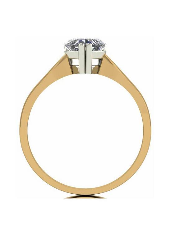 stillFront image of moissanite-9ct-gold-100ct-heart-solitaire-ring