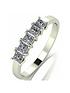  image of moissanite-9ct-gold-050ct-square-brilliant-eternity-ring