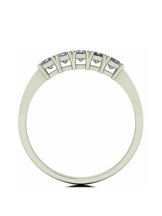 stillFront image of moissanite-9ct-gold-050ct-square-brilliant-eternity-ring