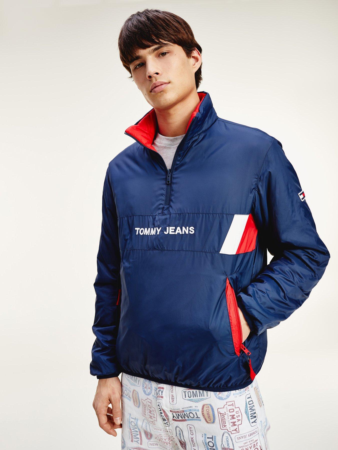 tommy jeans red reversible jacket