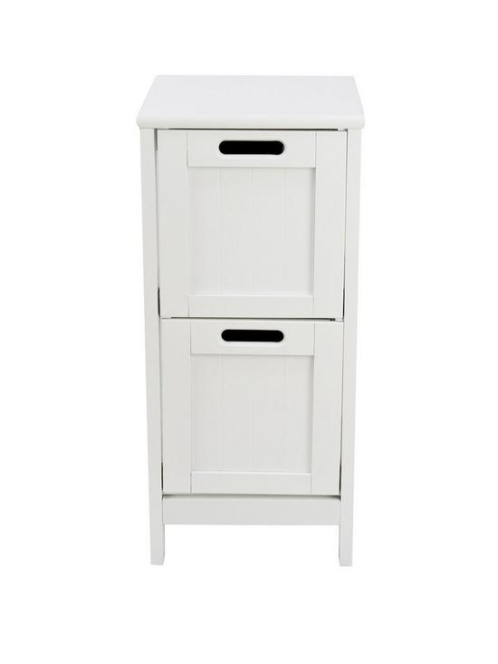 front image of lloyd-pascal-portland-2-drawer-cabinet-white
