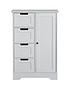  image of lloyd-pascal-portland-4-drawer-1-door-console-unit-white