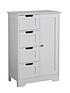  image of lloyd-pascal-portland-4-drawer-1-door-console-unit-white