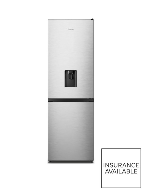 front image of hisense-rb390n4wc1nbsp60cm-wide-total-no-frost-fridge-freezer-stainless-steel-look