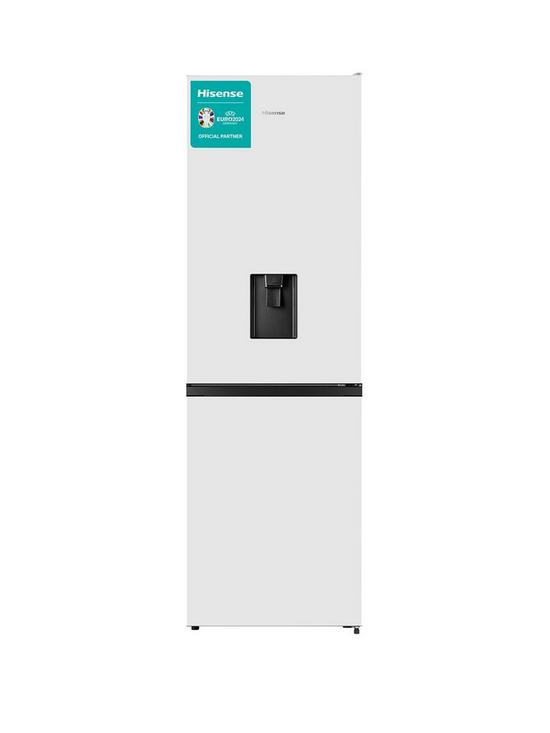 front image of hisense-rb390n4ww1-60cm-wide-total-no-frost-fridge-freezer-white