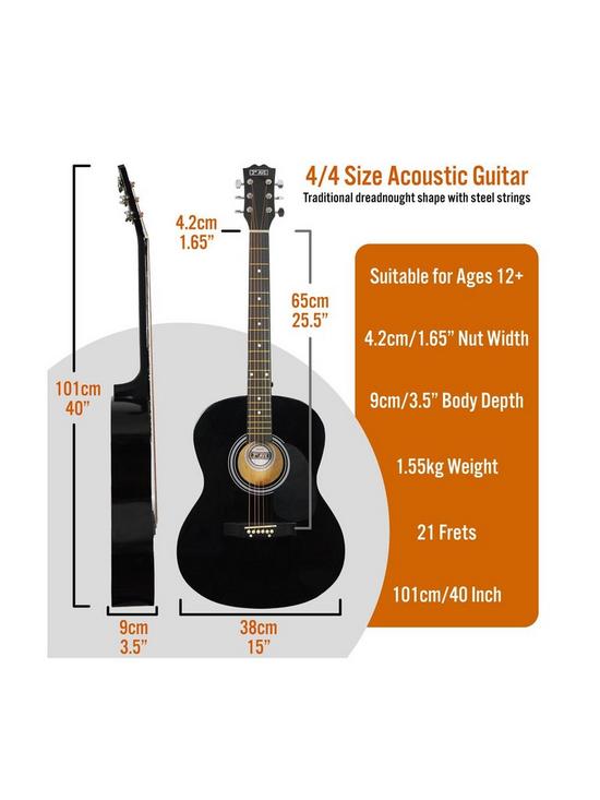 back image of 3rd-avenue-acoustic-guitar-premium-pack-black