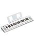  image of yamaha-piaggero-np12-white-electronic-keyboard-with-stand-bench-headphones-and-online-lessons