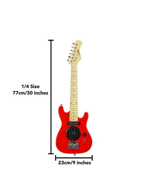 back image of 3rd-avenue-14-size-electric-guitar-red
