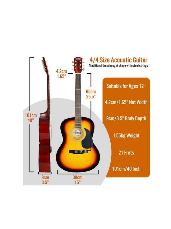 back image of 3rd-avenue-acoustic-guitar-premium-pack-sunburst