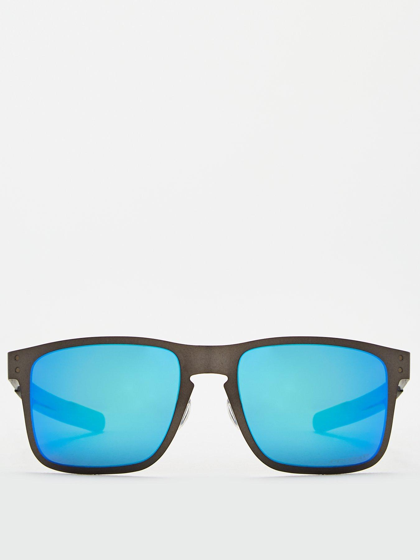  image of oakley-holbrook-polarized-rectangle-sunglasses-grey