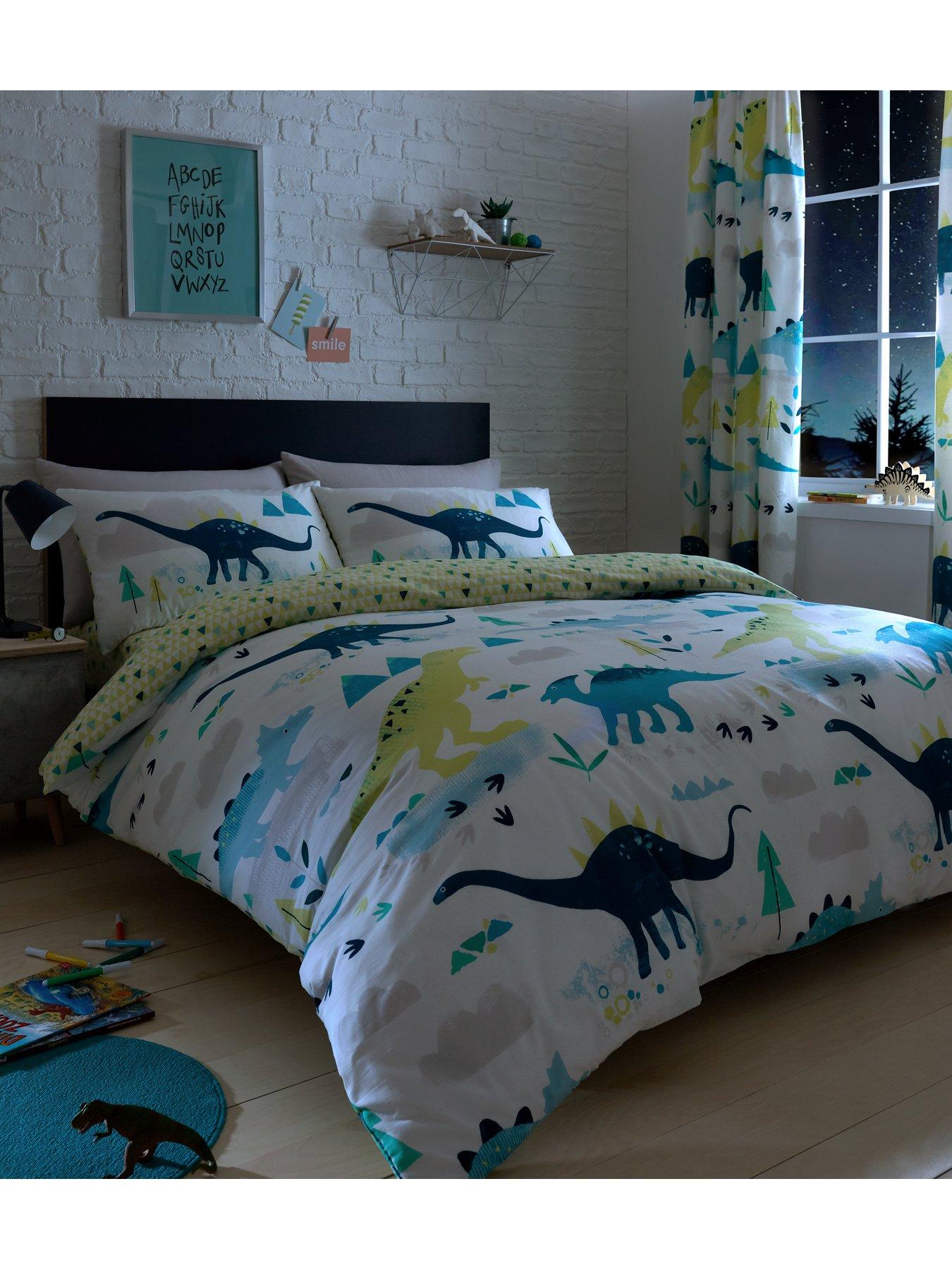 Bedlam Dino Glow In The Dark Duvet Set Single Littlewoods Com