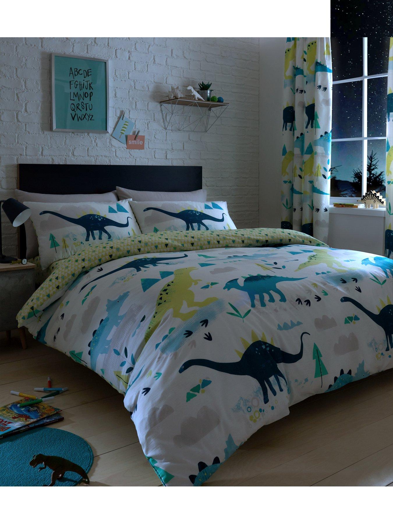 Bedlam Dino Glow In The Dark Junior Duvet Cover Set Littlewoods Com