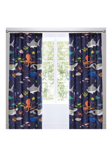 bedlam-sea-life-glow-in-the-dark-lined-pleated-curtains