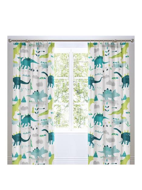 bedlam-dino-glow-in-the-dark-lined-pleated-curtains
