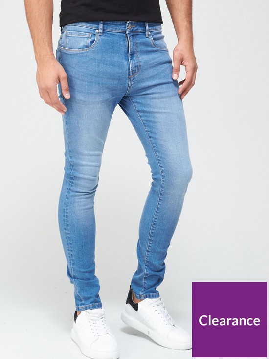 front image of very-man-superskinny-jeansnbspwith-stretch-mid-wash
