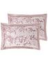  image of catherine-lansfield-crushed-velvet-pillowsham-pair-pink