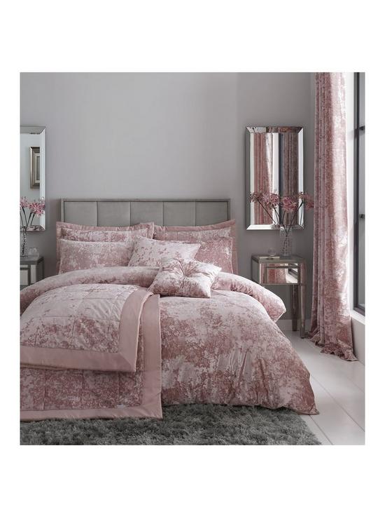 stillFront image of catherine-lansfield-crushed-velvet-pillowsham-pair-pink